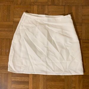 White mini skirt